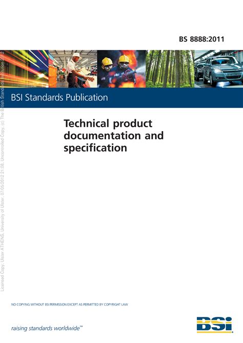 Bs 88882011 Technical Product Documentation And Specification