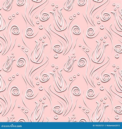 Modelo Floral Del Vector Incons Til Fondo Ornamental Decorativo Del Rosa En Colores Pastel Con