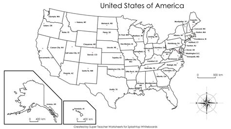 United States Capitals Map Quiz Printable Inspirationa United States In