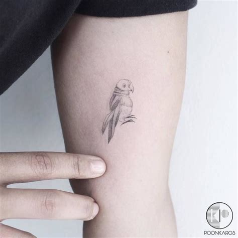44 Fine Line Black And Grey Tattoos By Poonkaros Tattooadore Parrot