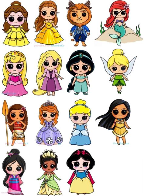 Disney Girls By Draw So Cute Disney Princess Cartoons Princess