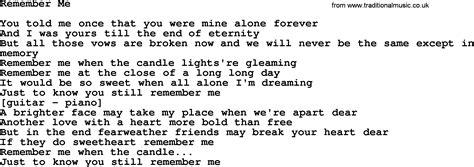 Willie Nelson Song Remember Me Lyrics