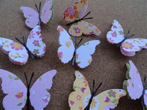 Butterfly Push Pins Set Of 6 Butterfly Etsy Crafts