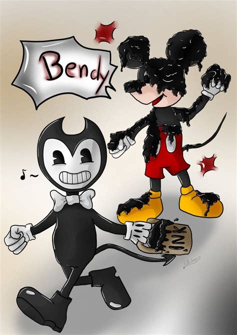 Bendy And Mickey Bendy And The Ink Machine By Lillidragon Bendy And