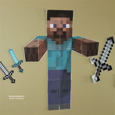 Doodlecraft Minecraft Pin The Sword On Steve Game
