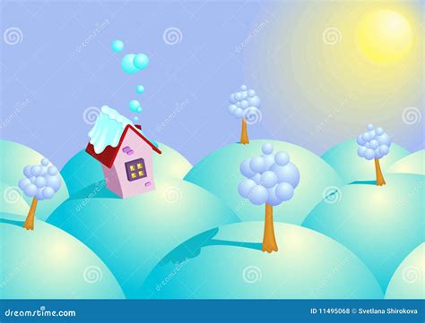 Background Winter Sunny Day Stock Vector Illustration Of Beautiful