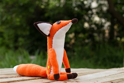 The Little Prince Fox Plush Handmade Toy Soft Stuffed Mr Fox Etsy
