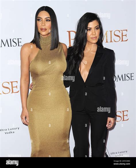 Kim Kardashian West Kourtney Kardashian Attending The Promise Us