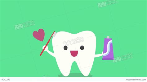 The Concept Of Taking Care Of The Teeth Cute Cartoon
