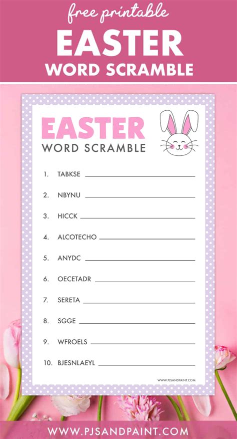 Easter Word Search Free Printable Game Pjs And Paint