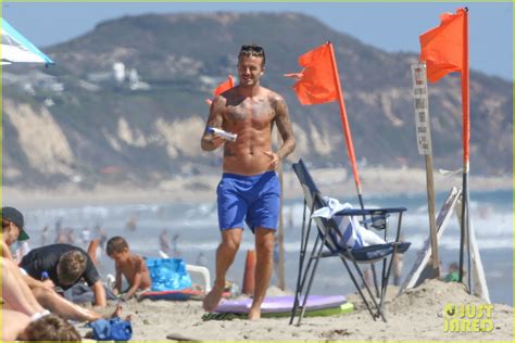 Shirtless David Beckham Shows Off His Amazing Body For Malibu Beach Dip Photo 3176204 David