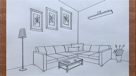 2 Point Perspective Drawing Room Alvaro Donohue