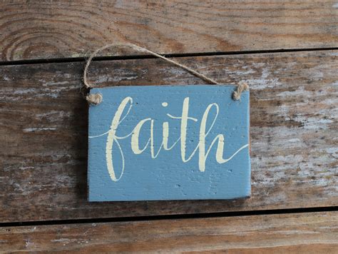 Faith Small Hand Lettered Sign Hand Painted In Mill Creek