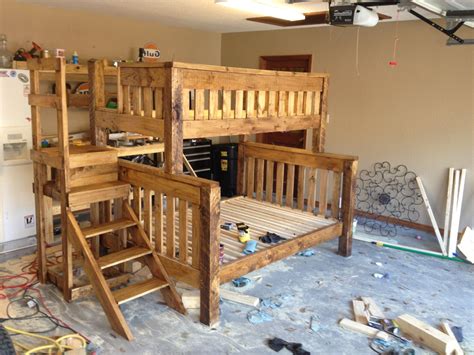 Diy Bunk Beds With Plans Guide Patterns Bed For Kids Clipgoo Stairs