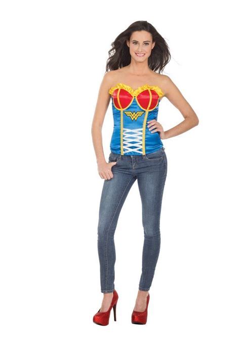wonder woman corset bustier costume justice league dc comics adult s m l ebay
