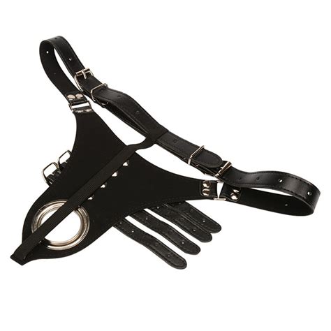 Pc Men Cock Locking Male Chastity Belt Device Open Crotch Leather Panty Thigh Cuffs Black