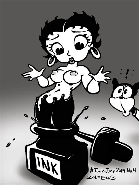 Rule 34 2019 Betty Boop Bimbo Betty Boop Black And White Breasts