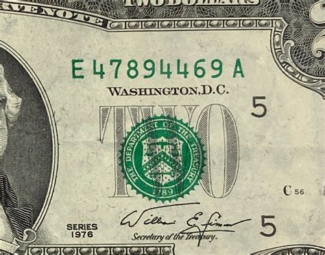 Misaligned First Print Dollar Bill Series Error Slightly North East EBay