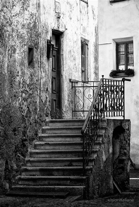 Old Staircase Street Black And White Fine Art Photography