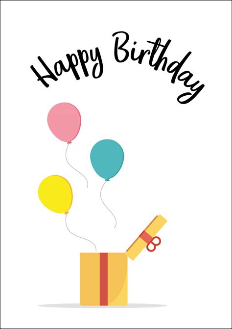 Create your own printable & online birthday cards with photos using our card maker. All Products :: Printed Cards :: Greeting Cards :: Happy Birthday Balloon Present Card