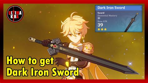 Genshin Impact How To Get Dark Iron Sword Youtube