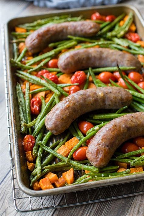 Sheet Pan Italian Sausage And Veggies Nourish And Fete