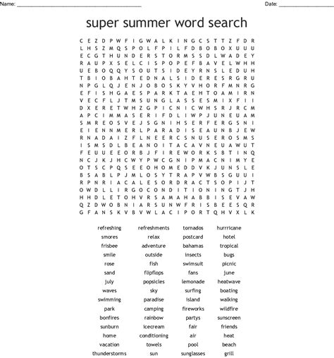 Summer Holidays Crossword English Esl Worksheets For