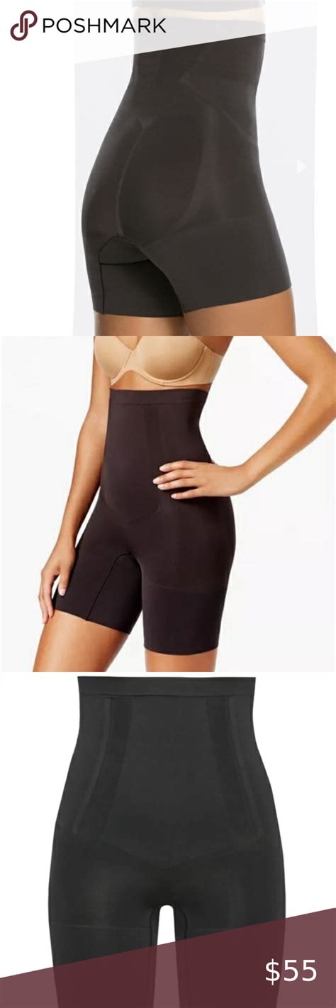 Spanx Oncore High Waisted Mid Thigh Short Sculpting Shaper In Black
