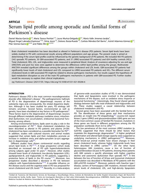 Pdf Serum Lipid Profile Among Sporadic And Familial Forms Of