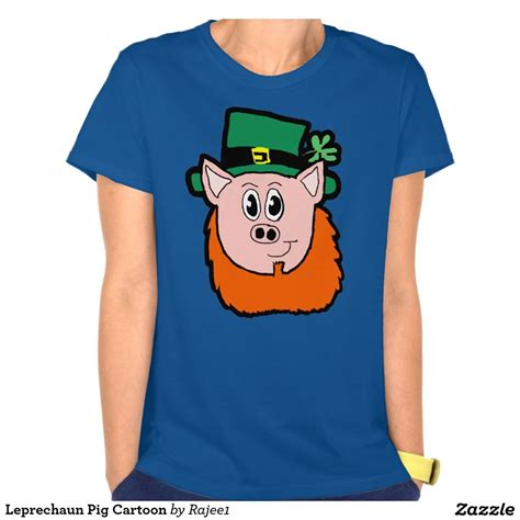 Leprechaun Pig Cartoon T Shirts Cartoon T Shirts T Shirt Shirts