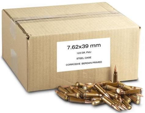 762x39 Fmj 123 Grain Corrosive Ammo 500 Rounds 9499 Or Less After