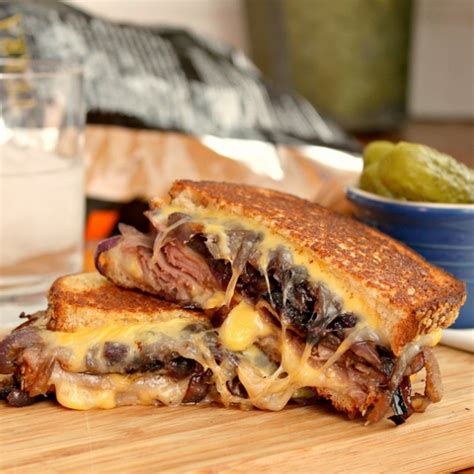 Grilled Cheese And Roast Beef Sandwiches