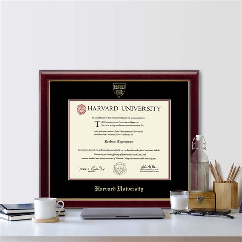 Harvard University Gold Embossed Diploma Frame In Gallery Item