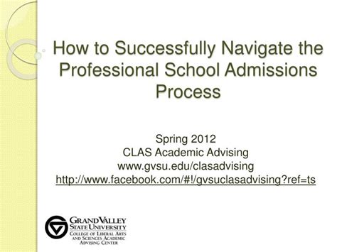 Ppt How To Successfully Navigate The Professional School Admissions
