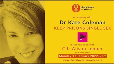 Keep Prisons Single Sex An Evening With Dr Kate Coleman Youtube