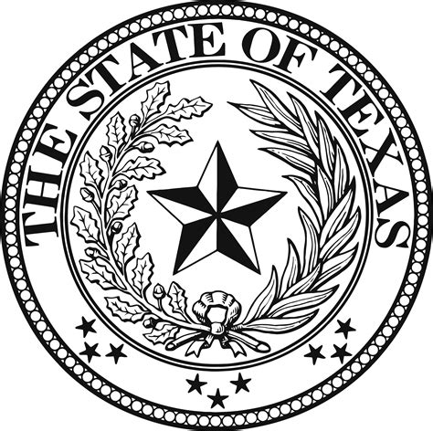 Printable Texas State Seal Printable Blank World