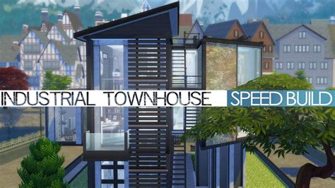 The Sims 4 Speed Build Industrial Townhouse Youtube