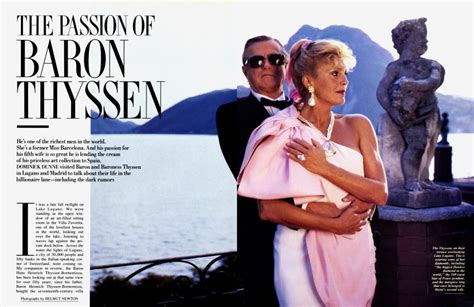 The Passion Of Baron Thyssen Vanity Fair January 1989