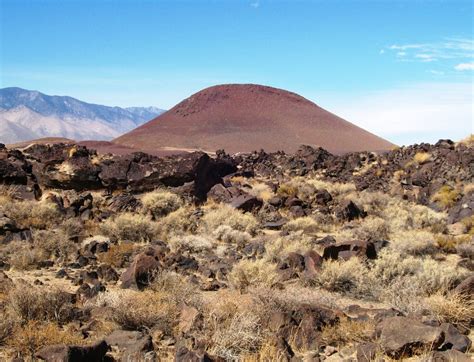Cinder Cone Of Red Cinder Mountain Near Fossil Falls Fos