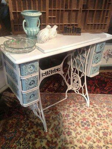 Repurposing a $10 tag sale find into a unique table. Singer Sewing Table Repurpose For In Home Ideas https ...