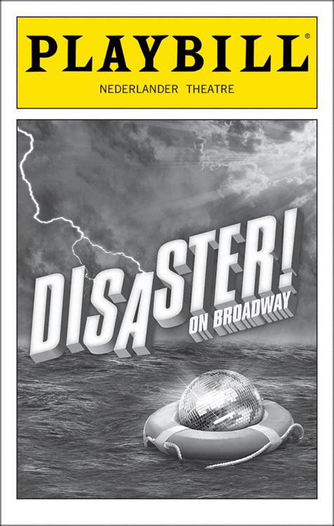 Disaster Broadway Nederlander Theatre 2016 Playbill