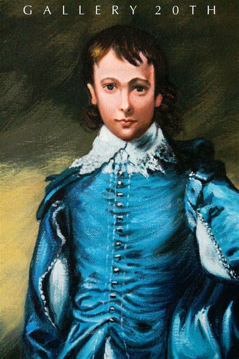 Blue Boy Original Art Oil Painting Superb Thomas Gainsborough