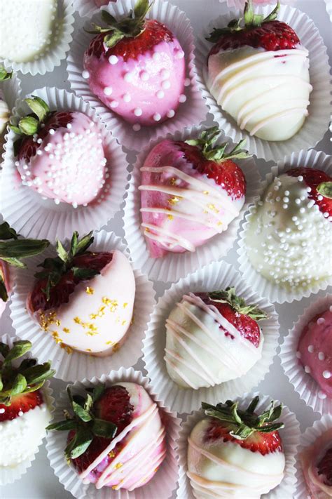 White Pink Chocolate Covered Strawberries Poppytalk