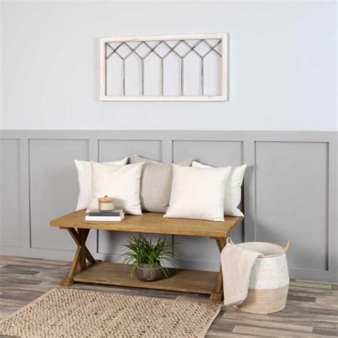 Distressed White Metal And Wood Framed Wall Art Best Buy Canada