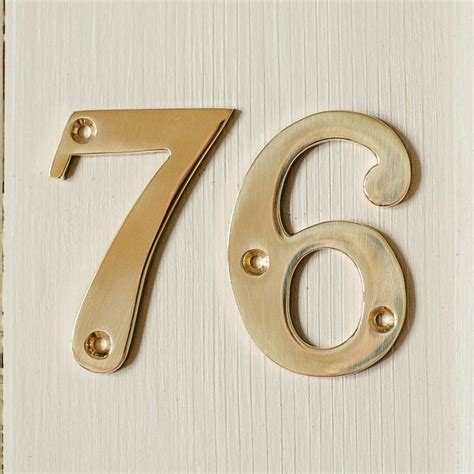 House Number 7 In Brass House Numbers Brass Door Furniture