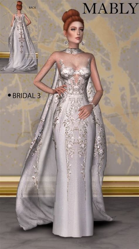 Bridal 3 With Cap At Mably Store The Sims 4 Catalog