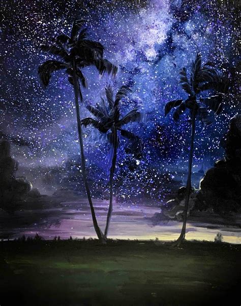 20 Night Sky Painting Ideas Harunmudak Night Sky Painting Sky