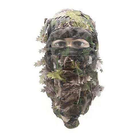 Ghillie Camouflage Leafy Hat 3d Full Face Mask Headwear Turkey Camo