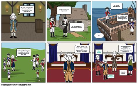Historieta Independencia Estados Unidos Storyboard