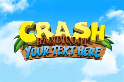 Crash Bandicoot Text Effect Psd Logo Style Hyperpix
